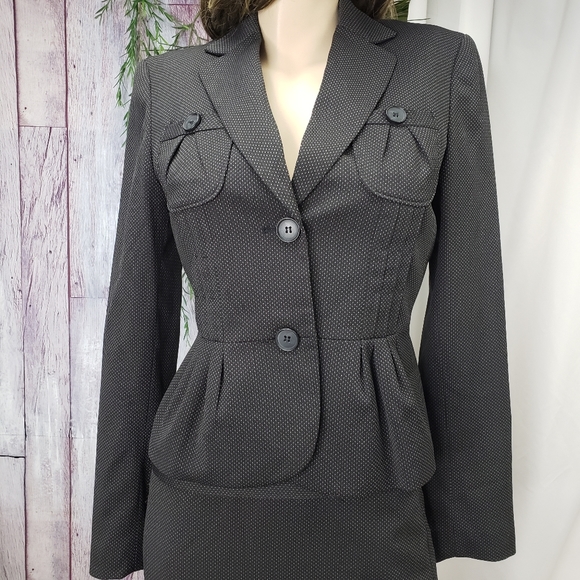 Nine West Black & Gray Form Fitting Blazer - Picture 14 of 14